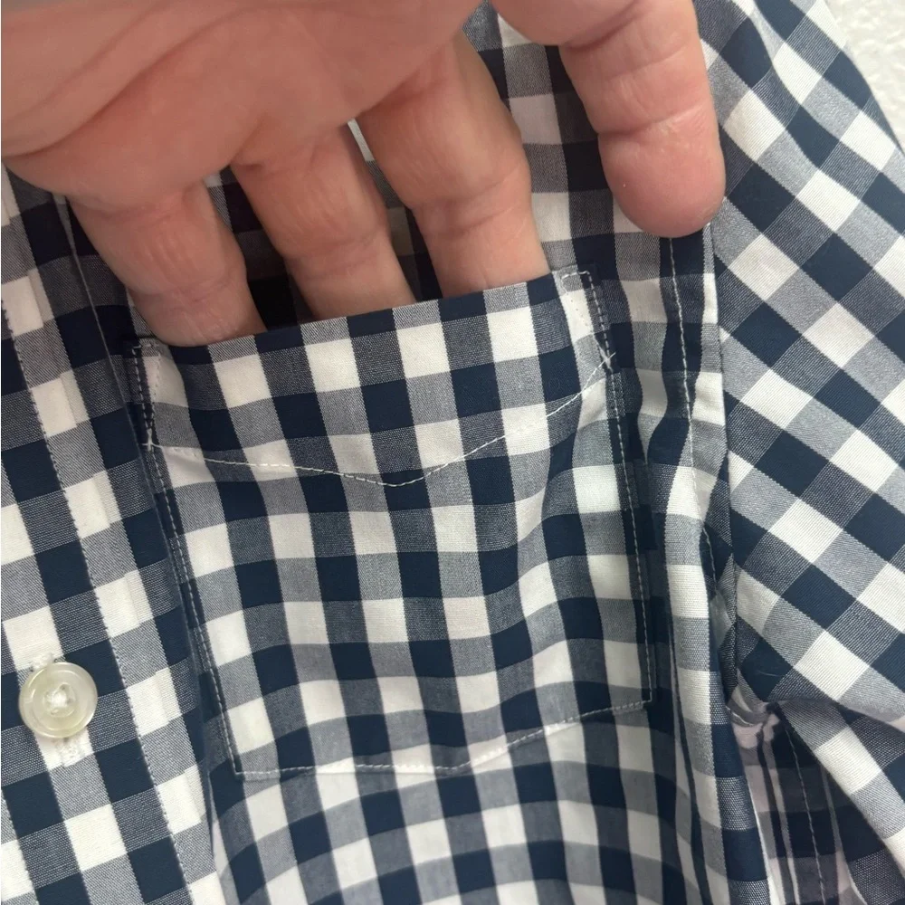 UNTUCKit Navy and White Plaid Shirt‎